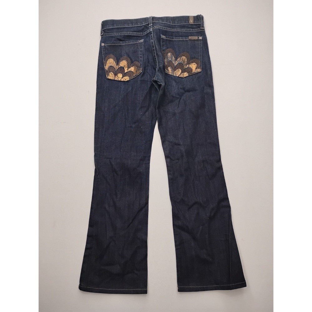 7 For All Mankind Jeans Womens 27 Blue Medium Wash Bootcut Stretch Denim Pants
